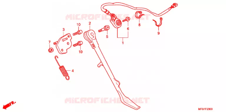 SIDE STAND Honda MOTO 400 SHADOW 2012  VT400C2F9
