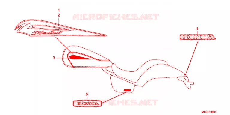 STICKERS (VT400C2/C2F) Honda MOTO 400 SHADOW 2013  VT400C2F9