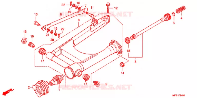 SWINGARM - CHAIN CASE Honda MOTO 400 SHADOW 2012  VT400C2F9