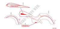 STICKERS (VT400C/CA) for Honda VT 400 SHADOWCLASSIC SILVER 2014