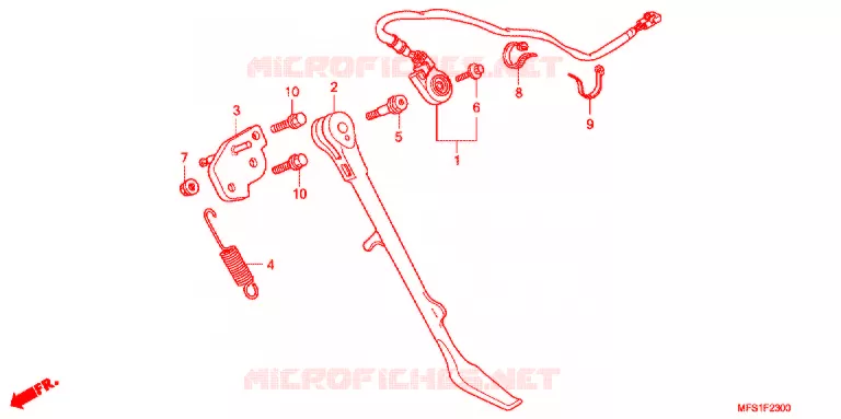 SIDE STAND Honda MOTO 400 SHADOW 2009  VT400CA9
