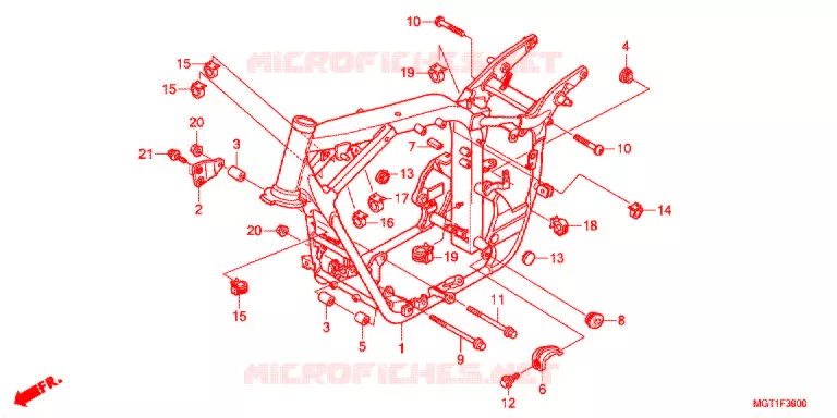 FRAME Honda MOTO 400 VT 2011  VT400SB
