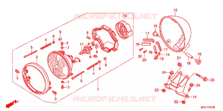 HEADLIGHT Honda MOTO 400 VT 2012  VT400SB