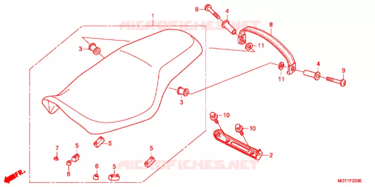 SINGLE SEAT (2) Honda MOTO 400 VT 2014  VT400SB