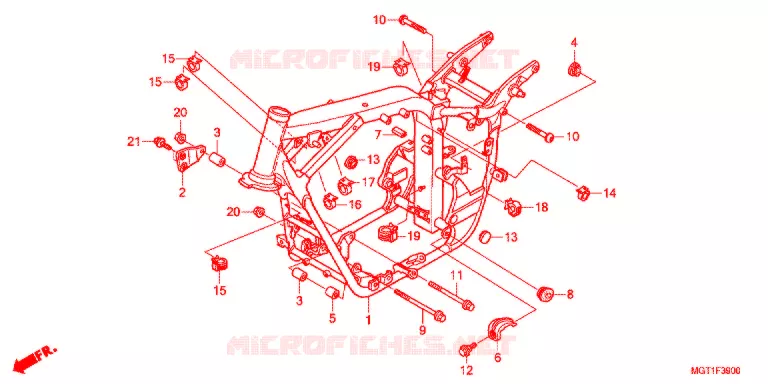 FRAME Honda MOTO 400 VT 2012  VT400SB