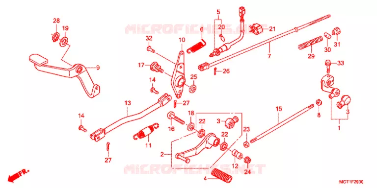 PEDAL Honda MOTO 400 VT 2011  VT400SB