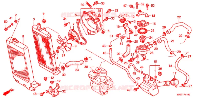 RADIATOR Honda MOTO 400 VT 2011  VT400SB