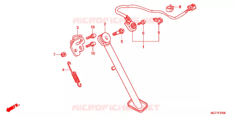 SIDE STAND Honda MOTO 400 VT 2011  VT400SB