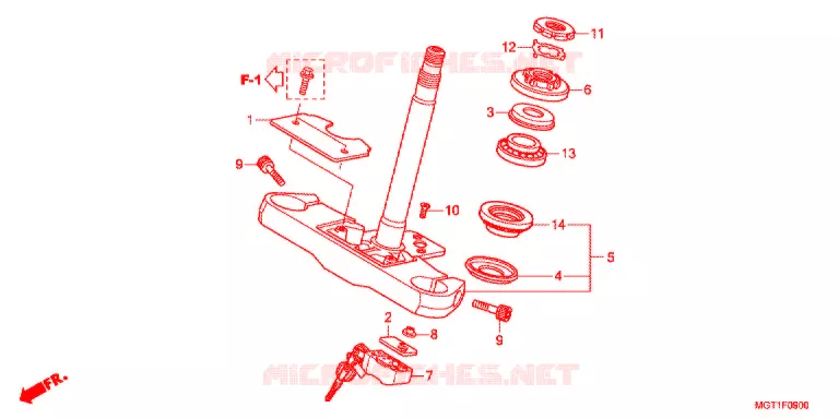 STEERING STEM Honda MOTO 400 VT 2012  VT400SB
