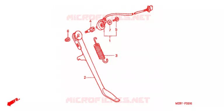 SIDE STAND Honda MOTO 600 SHADOW 2001  VT600C1