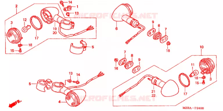INDICATOR (2) Honda MOTO 600 SHADOW 2002  VT600C2