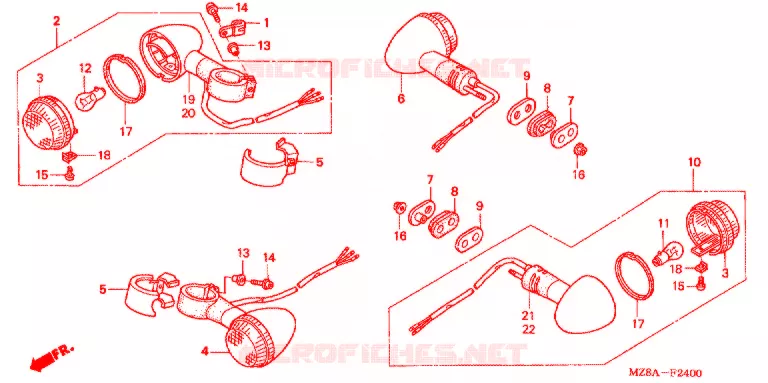 INDICATOR (2) Honda MOTO 600 SHADOW 2004  VT600C4