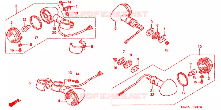 INDICATOR (2) Honda MOTO 600 SHADOW 2004  VT600C4