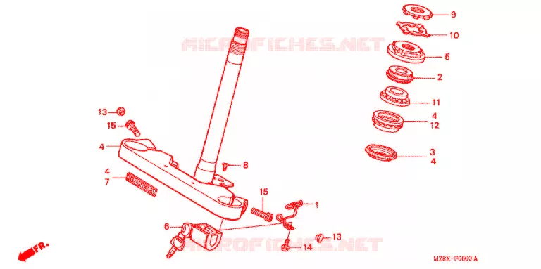 STEERING STEM Honda MOTO 600 SHADOW 2000  VT600CD2Y
