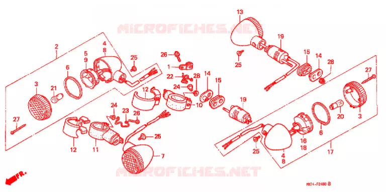 INDICATOR (2) Honda MOTO 600 SHADOW 1993  VT600CDP