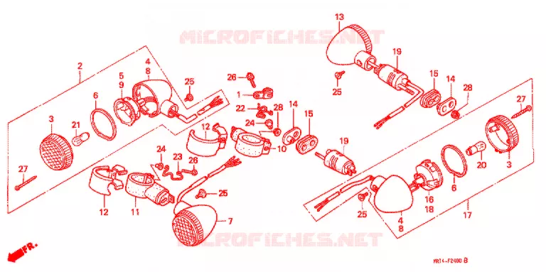 INDICATOR (2) Honda MOTO 600 SHADOW 1994  VT600CDR