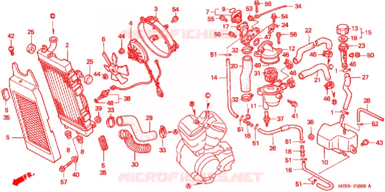 RADIATOR Honda MOTO 600 SHADOW 2000  VT600CDY