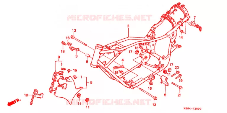 FRAME Honda MOTO 600 SHADOW 1995  VT600CS