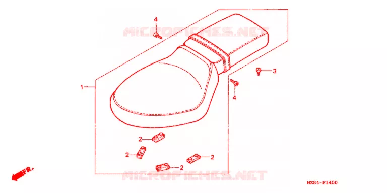 SINGLE SEAT (2) Honda MOTO 600 SHADOW 1995  VT600CS
