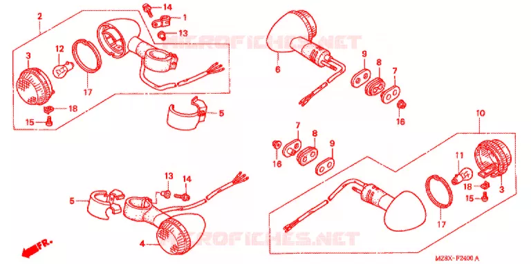 INDICATOR (2) Honda MOTO 600 SHADOW 2000  VT600CY