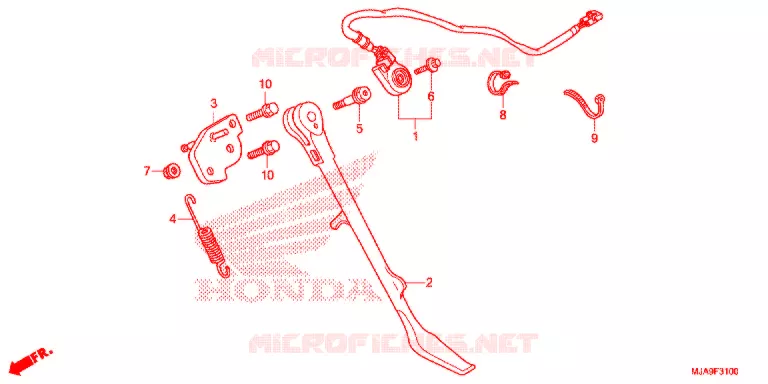 SIDE STAND Honda MOTO 750 SHADOW 2017  VT750CG