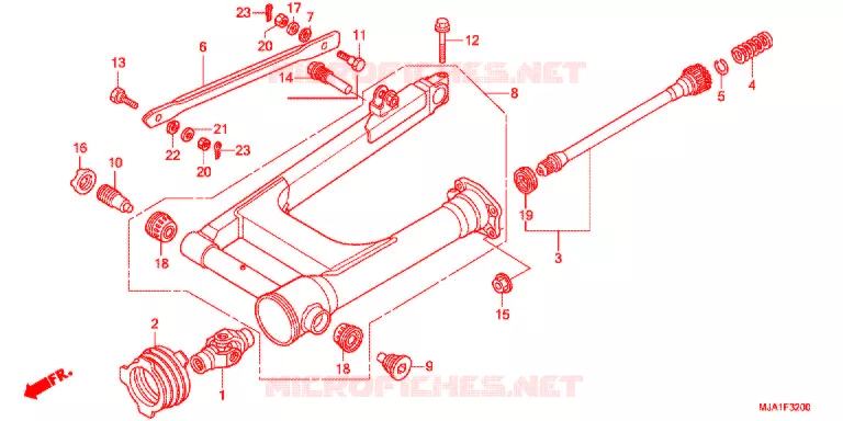 SWING ARM (VT750CA/CS/C2B) Honda MOTO 750 SHADOW 2012  VT750CSC
