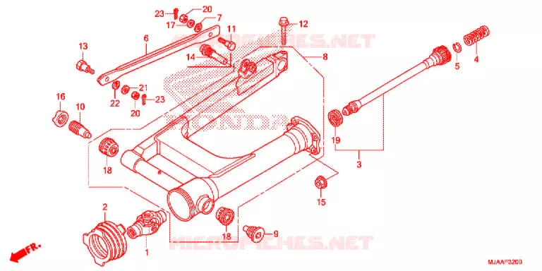 SWING ARM (VT750C/CA/C2/C2B/C2F/CS/C2S) Honda MOTO 750 SHADOW 2013  VT750CSD