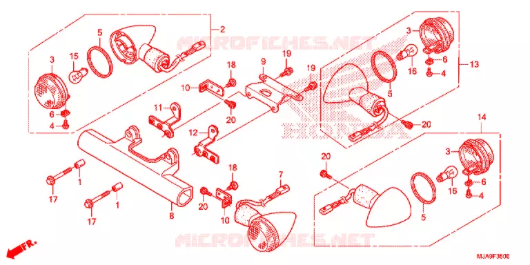 INDICATOR (2) Honda MOTO 750 SHADOW 2015  VT750CSF