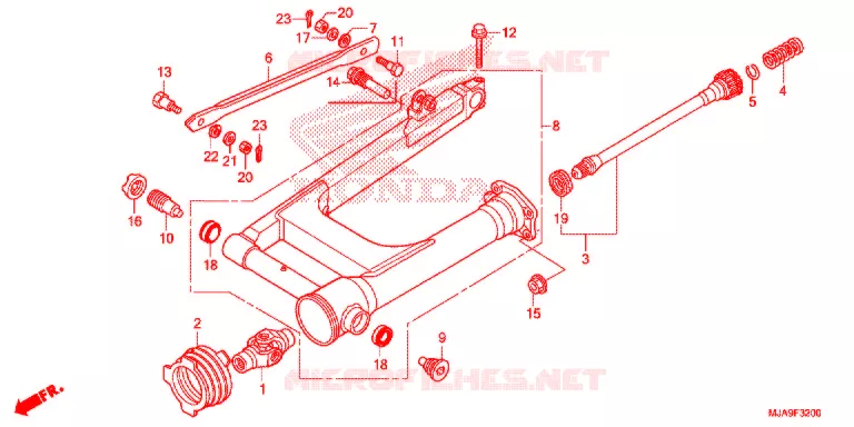 SWINGARM - CHAIN CASE Honda MOTO 750 SHADOW 2015  VT750CSF