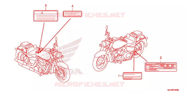 CAUTION LABEL (1) Honda MOTO 750 SHADOW 2016  VT750CSG