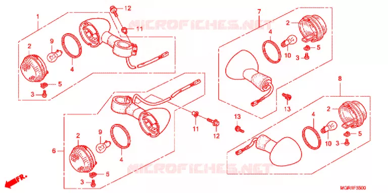 INDICATOR (2) Honda MOTO 750 VT 2014  VT750SB