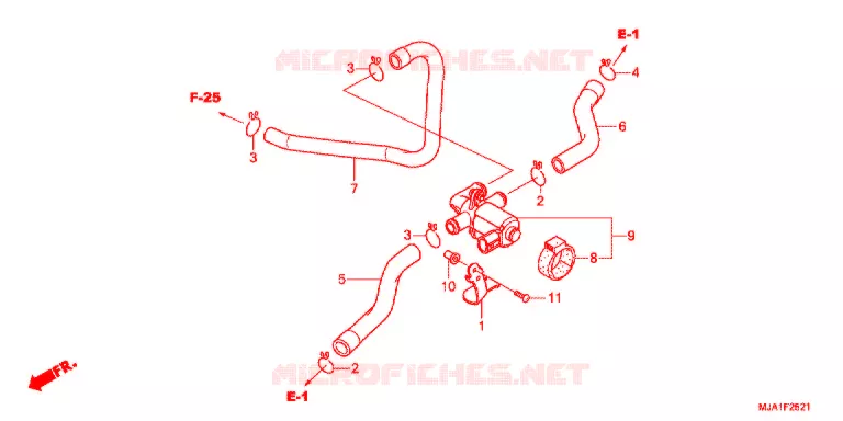AIR INJECTION VALVE (VT750S) Honda MOTO 750 VT 2012  VT750SC
