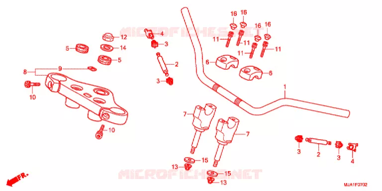 HANDLEBAR (VT750S) Honda MOTO 750 VT 2013  VT750SC