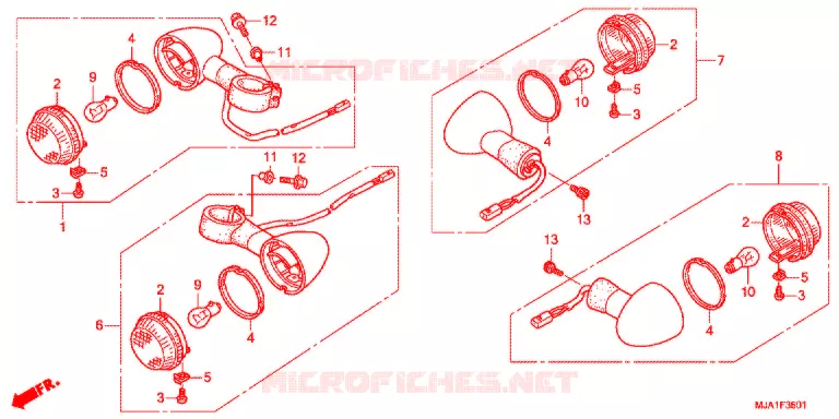 INDICATOR (VT750S) Honda MOTO 750 VT 2012  VT750SC