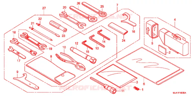TOOLS - BATTERY BOX Honda MOTO 750 VT 2012  VT750SC