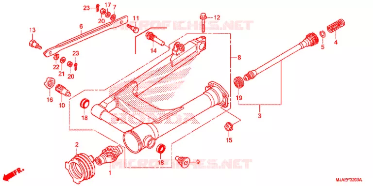 SWING ARM (VT750CS/C2B/C2S/C) Honda MOTO 750 SHADOW 2016  VT750CSG