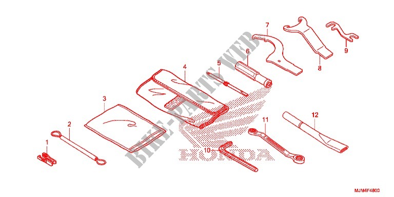 TOOLS   BATTERY BOX for Honda VFR 800 F 2017