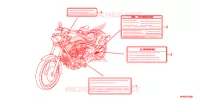CAUTION LABEL for Honda VT 1300 C FURY ABS RED 2017