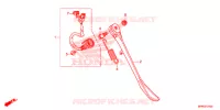 SIDE STAND for Honda VT 1300 C FURY ABS RED 2017