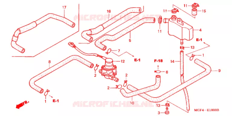AIR INJECTION CONTROL VALVE Honda MOTO 1000 SP 2005  VTR1000SP5