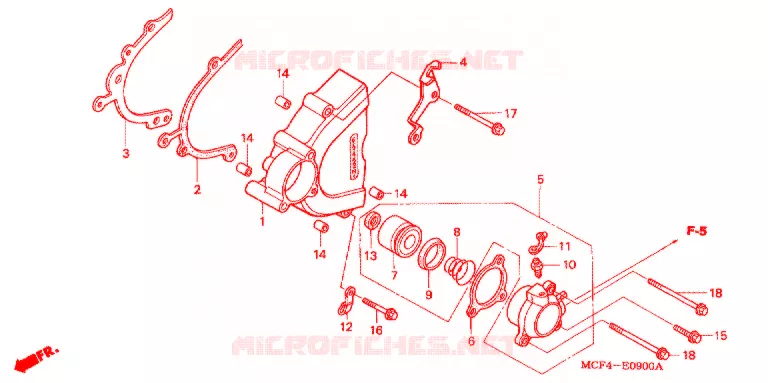 LEFT CRANKCASE COVER - ALTERNATOR (2) Honda MOTO 1000 SP 2005  VTR1000SP5