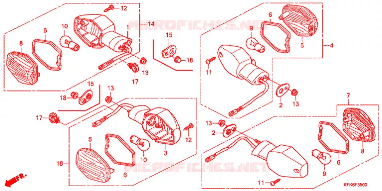 INDICATOR (2) Honda MOTO 250 VTR 2017  VTR250H