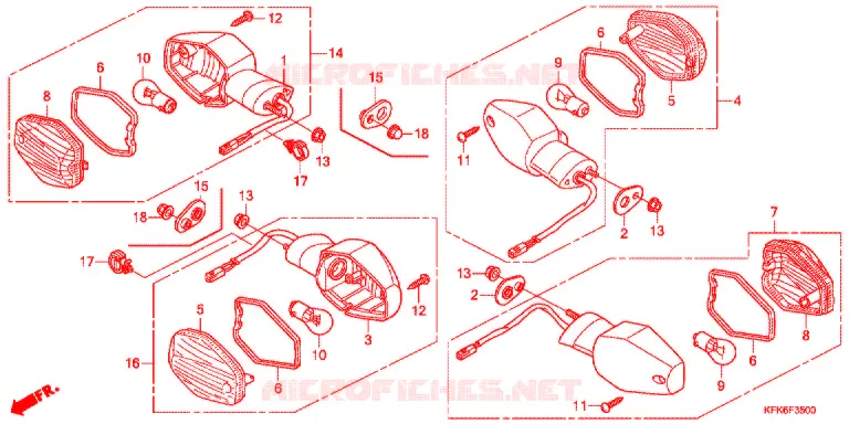 INDICATOR (2) Honda MOTO 250 VTR 2017  VTR250H