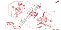 REAR BRAKE CALIPER for Honda VTX 1800 R Black crankcase, Chromed forks cover, Radiato chrome side cover 2004
