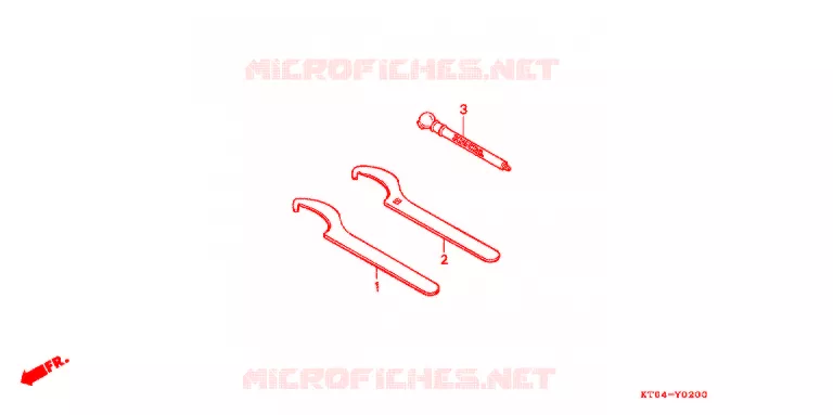 TOOLS Honda MOTO 200 XR 2000  XR200RY