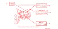 CAUTION LABEL (1) for Honda XR 250 R 1996