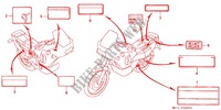 CAUTION LABEL (1) for Honda AFRICA TWIN 750 1992