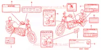 CAUTION LABEL (1) for Honda VT 1100 SHADOW SPIRIT 1999