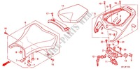 SINGLE SEAT (2) for Honda CBR 1000 RR FIREBLADE TRICOLORE 2011