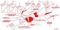STICKERS (3) for Honda CBR 1000 RR FIREBLADE REPSOL 2011